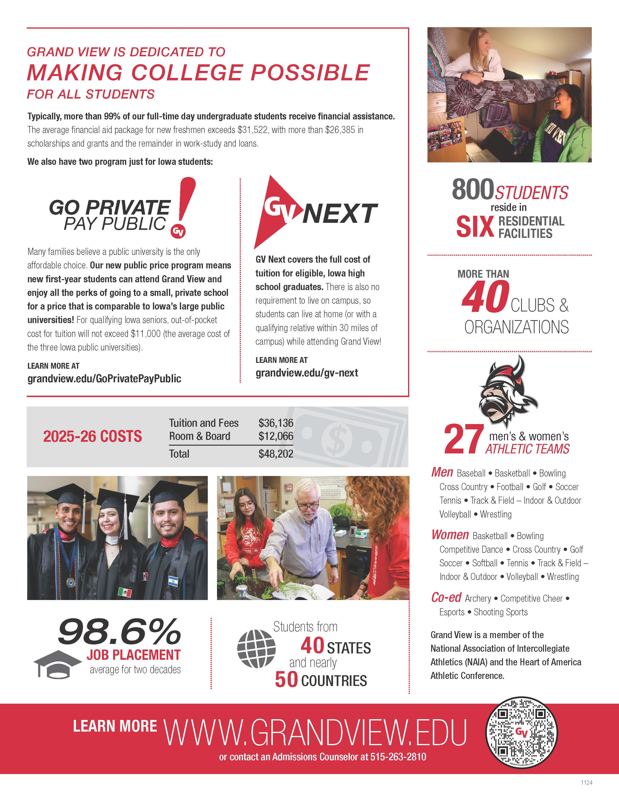 Grand View Fast Facts Flyer (pg. 2)